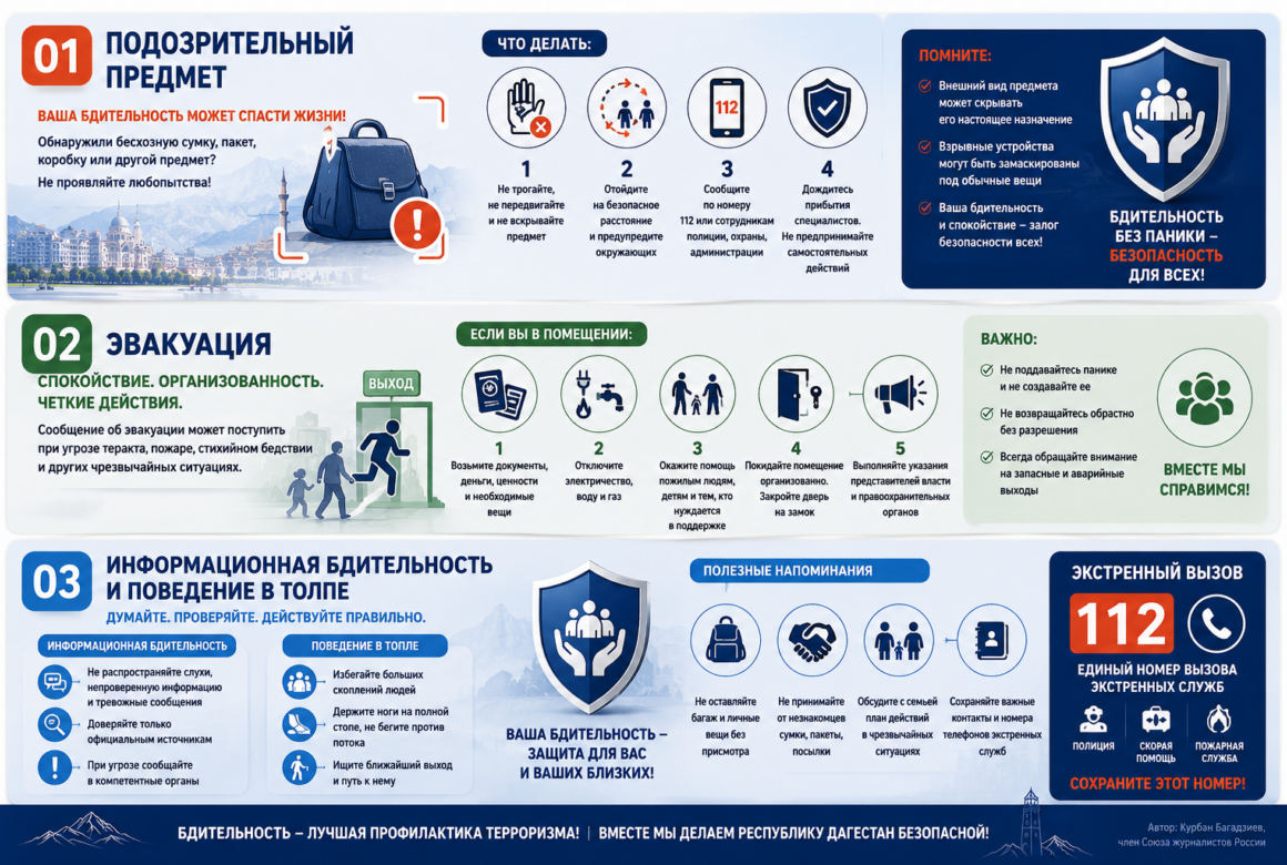 Бдительность без паники: как действовать при угрозах безопасности