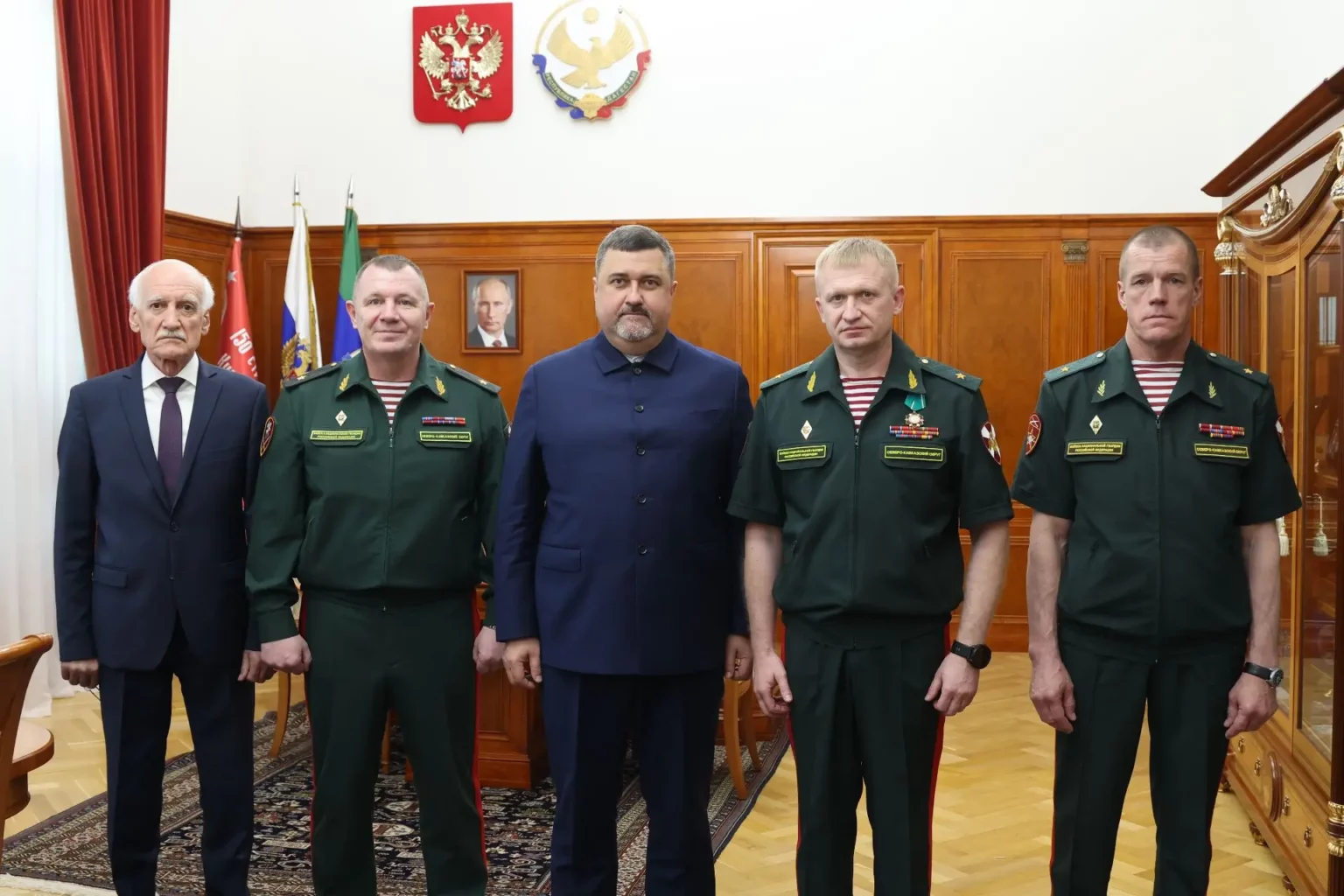 Фёдор Щукин встретился с представителями командования Росгвардии на Северном Кавказе